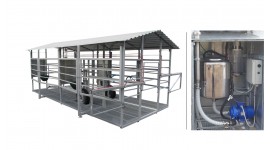 Mobile milking parlour MOOTECH-4 with receiving jar