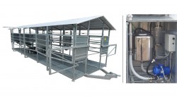 Mobile milking parlour MOOTECH-6 with receiving jar