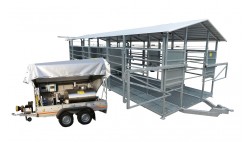 Mobile milking parlour system for up to 50 cows